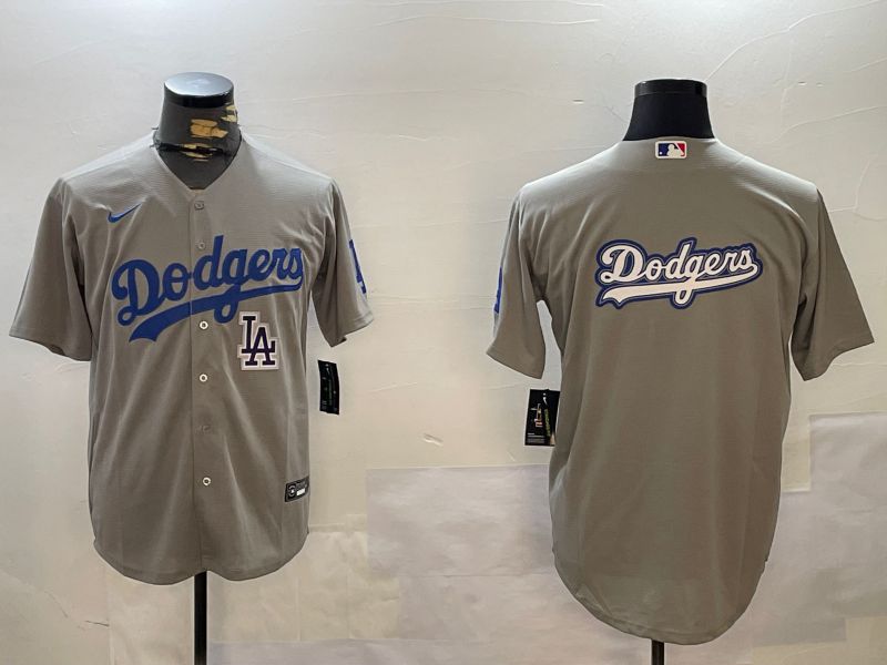 Men Los Angeles Dodgers Blank Grey Game 2024 Nike MLB Jersey style 12166->women mlb jersey->Women Jersey